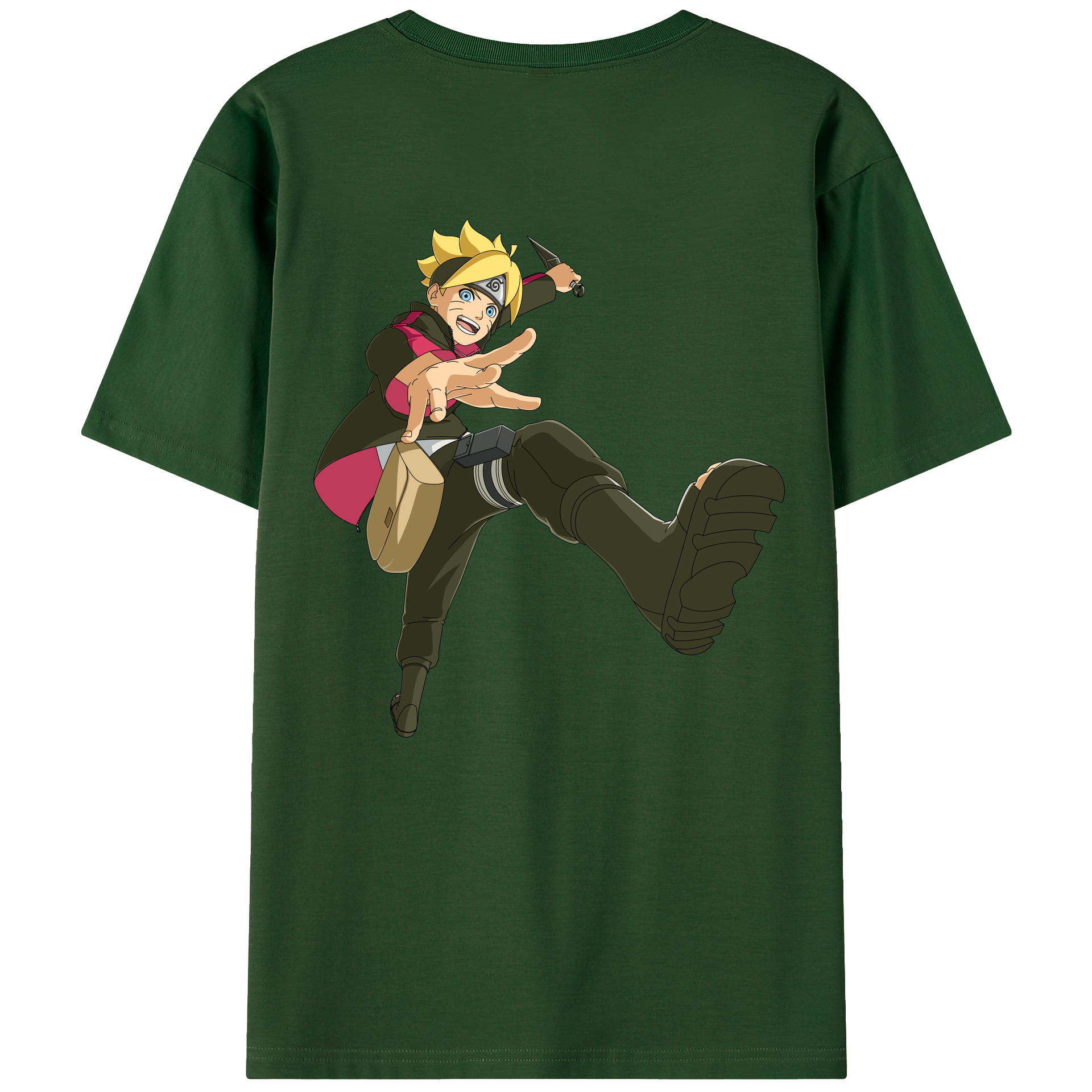 （画像用） NARUTO -ナルト- うずまき ボルト Uzumaki Boruto 綿100％半袖Tシャツ（背面プリント）